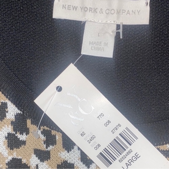 NWT NY&CO Leopard Print Sheath Dress - Picture 8 of 8